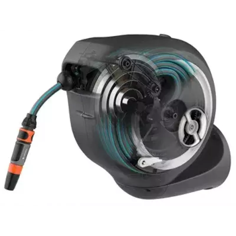 Sieninis žarnos rėjimas Gardena RollUp Automatic juoda pilka