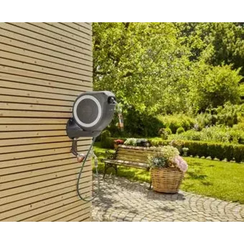 Sieninis žarnos rėjimas Gardena RollUp Automatic juoda pilka