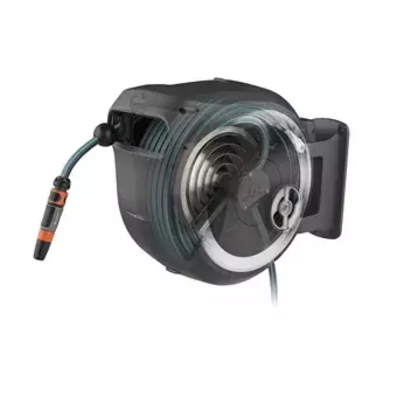 Sieninis žarnos rėlis Gardena RollUp Automatic juodai pilkas