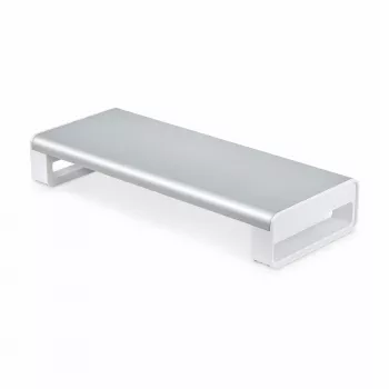 StarTech.com Ergonominis monitoriaus stovas, iki 33 svarų/15 kg, fiksuotas aukštis 3,5 col./9 cm, stalinis monitoriaus/nešiojamojo kompiuterio pakėlimo stovas, plieninė platforma, greitas surinkimas, optimizuota darbo vieta