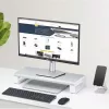 StarTech.com Ergonominis monitoriaus stovas, iki 33 svarų/15 kg, fiksuotas aukštis 3,5 col./9 cm, stalinis monitoriaus/nešiojamojo kompiuterio pakėlimo stovas, plieninė platforma, greitas surinkimas, optimizuota darbo vieta
