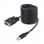 StarTech.com 3 m USB į Null Modem nuoseklųjį adapterio kabelis, keičiami DB9 varžtai/veržlės, COM išlaikymas, USB-A į RS232, FTDI, 4 lygio ESD apsauga, Windows/macOS/ChromeOS/Linux - tvirta TPE konstrukcija