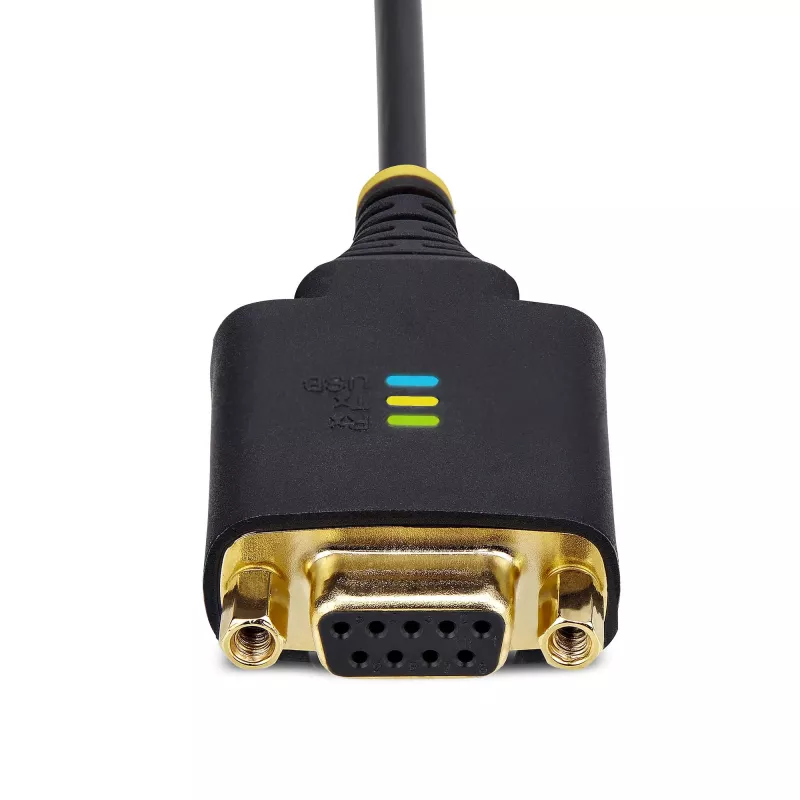 StarTech.com 1 pėdos (30 cm) USB į Null Modem Serial Adapterio kabelis, COM Retention, FTDI, USB-A į DB9 RS232, Keičiamos DB9 veržlės/varžtai, Windows/macOS/Linux