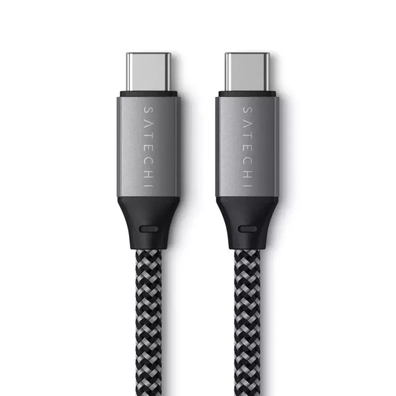 USB-C į USB-C laidas Satechi ST-TCC2MM — 2 m, juoda/pilka, 0.48 Gbit/s