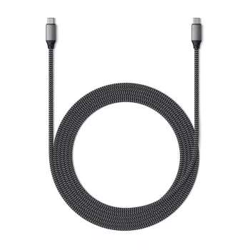 USB-C į USB-C laidas Satechi ST-TCC2MM — 2 m, juoda/pilka, 0.48 Gbit/s