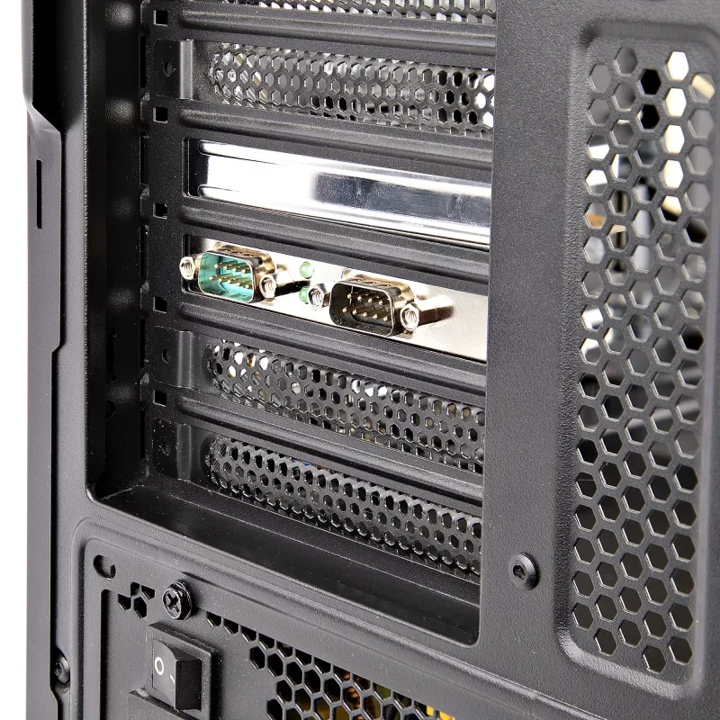 StarTech.com 2 prievadų PCI Express nuoseklioji kortelė, dviejų prievadų PCIe į RS232 (DB9) nuoseklioji kortelė, 16C1050 UART, standartiniai ir žemo profilio laikikliai, COM išlaikymas, skirta Windows ir Linux