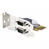 StarTech.com 2 prievadų PCI Express nuoseklioji kortelė, dviejų prievadų PCIe į RS232 (DB9) nuoseklioji kortelė, 16C1050 UART, standartiniai ir žemo profilio laikikliai, COM išlaikymas, skirta Windows ir Linux