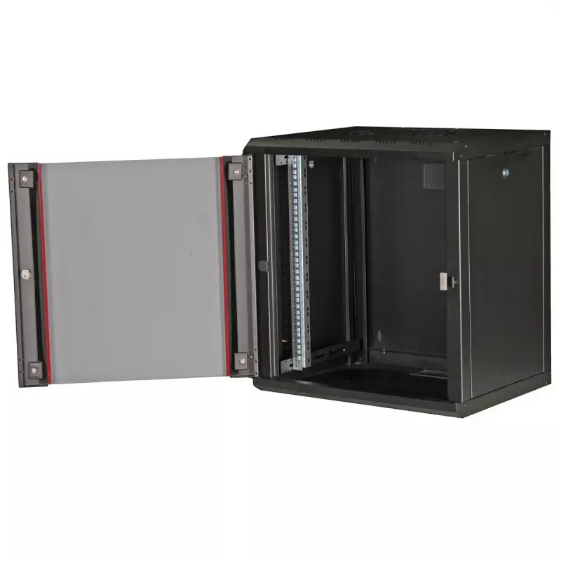 Sieninis 19 inch stovas ROLINE Pro 12U, 600x450 mm, juodas, su raktu, IP20
