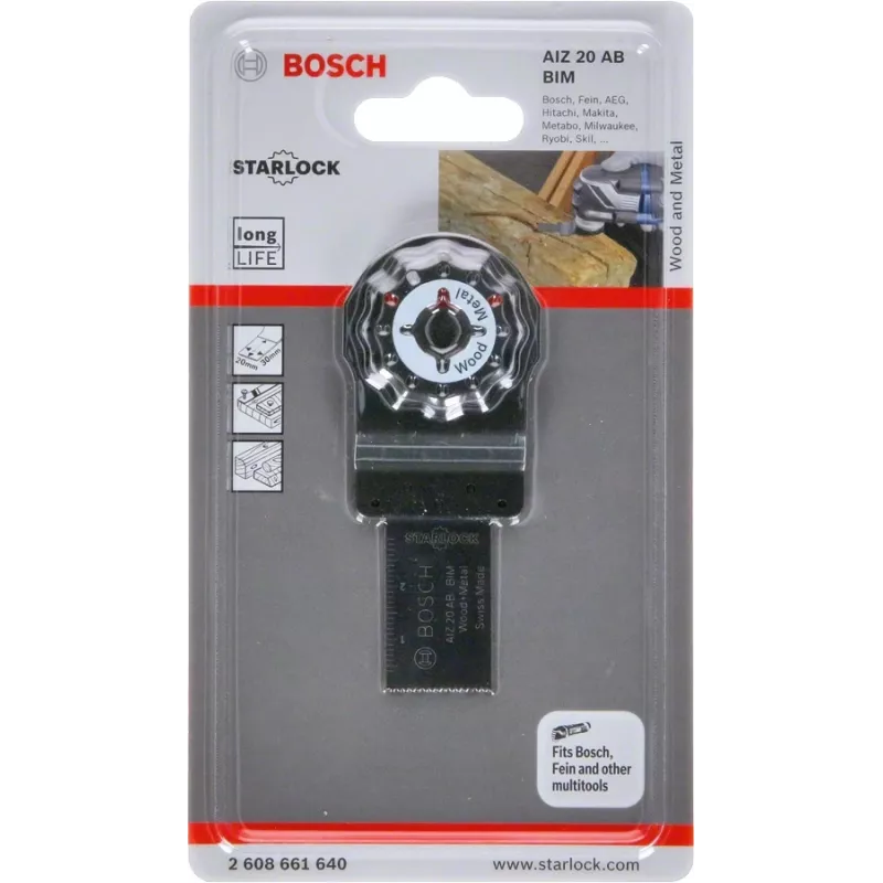 Bosch Starlock AIZ 20 AB Metal BIM panirstamasis pjūklelis, 20 mm