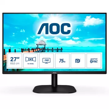 AOC B2 27B2QAM kompiuterio monitorius 68,6 cm (27 col.) 1920 x 1080 pikselių Full HD LED juodas