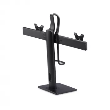StarTech.com Crossbar dviejų monitorių stovas ant stalo dviem 27 colių ekranams, VESA tvirtinimas 75x75/100x100, aukščio reguliavimas be įrankių, iki 6 kg vienam ekranui