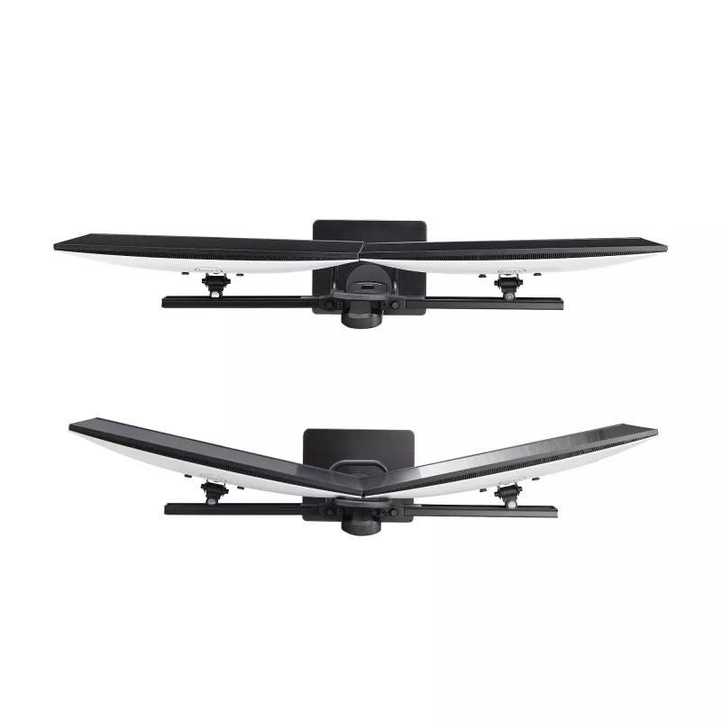 StarTech.com 2MC1S-MONITOR-STAND Crossbar stalinis stovas dviem monitoriams 17–27 colių, VESA, plastikas/aliuminis/plienas, juodos spalvos