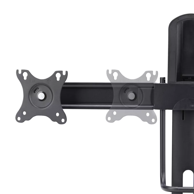 StarTech.com 2MC1S-MONITOR-STAND Crossbar stalinis stovas dviem monitoriams 17–27 colių, VESA, plastikas/aliuminis/plienas, juodos spalvos