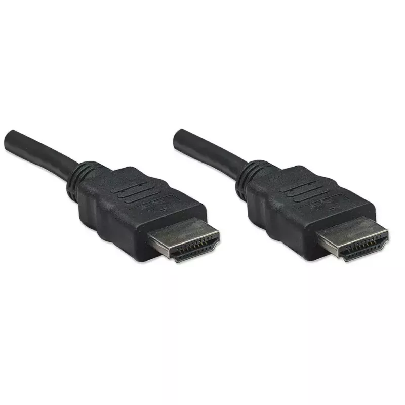 Manhattan HDMI kabelis, 1080p@60Hz (High Speed), 7,5 m, vyriškas į vyrišką, juodas, pilnai ekranuotas, auksuoti kontaktai, garantija visam laikui