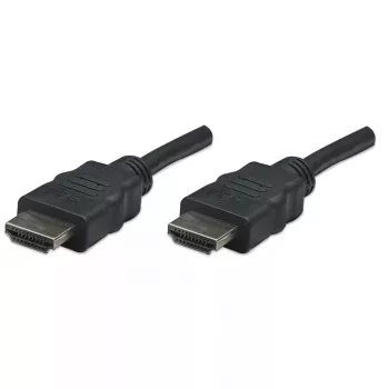 Manhattan HDMI kabelis, 1080p@60Hz (High Speed), 7,5 m, vyriškas į vyrišką, juodas, pilnai ekranuotas, auksuoti kontaktai, garantija visam laikui