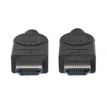 Manhattan HDMI kabelis, 1080p@60Hz (High Speed), 10m, Vyriškas į Vyrišką, Juodas, Visiškai Ekranuotas, Auksuoti Kontaktai, Viso Gyvenimo Garantija