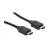 Manhattan HDMI kabelis, 1080p@60Hz (High Speed), 10m, Vyriškas į Vyrišką, Juodas, Visiškai Ekranuotas, Auksuoti Kontaktai, Viso Gyvenimo Garantija