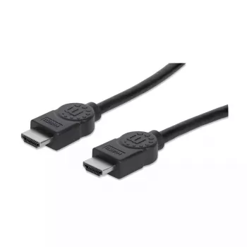 Manhattan HDMI kabelis, 1080p@60Hz (High Speed), 10m, Vyriškas į Vyrišką, Juodas, Visiškai Ekranuotas, Auksuoti Kontaktai, Viso Gyvenimo Garantija