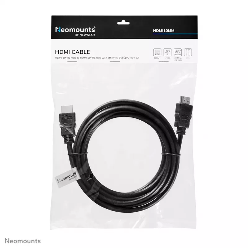 Neomounts HDMI10MM HDMI laidas - 3 metrai