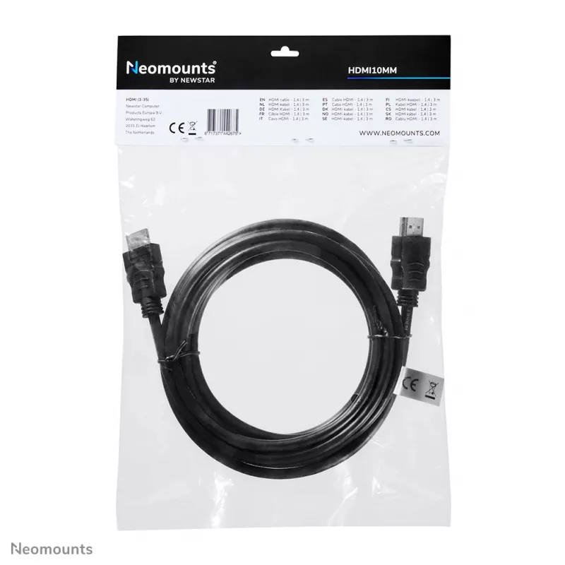 Neomounts HDMI10MM HDMI laidas - 3 metrai