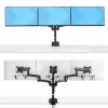 StarTech.com Trijų monitorių stalo laikiklis iki 27 colių ekranams, VESA 75x75/100x100, beįrankis reguliavimas, C spaustuvas / grometinis tvirtinimas, spyruoklinės rankos
