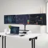 StarTech.com Trijų monitorių stalo laikiklis iki 27 colių ekranams, VESA 75x75/100x100, beįrankis reguliavimas, C spaustuvas / grometinis tvirtinimas, spyruoklinės rankos