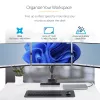 StarTech.com Trijų monitorių stalo laikiklis iki 27 colių ekranams, VESA 75x75/100x100, beįrankis reguliavimas, C spaustuvas / grometinis tvirtinimas, spyruoklinės rankos