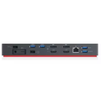 Lenovo 40AN0135EU dokų stotelė / prievadų replikatorius Laidinis Thunderbolt 3 Juoda, Raudona