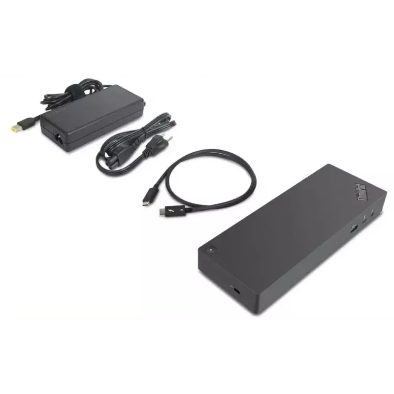 Lenovo 40AN0135EU dokų stotelė / prievadų replikatorius Laidinis Thunderbolt 3 Juoda, Raudona