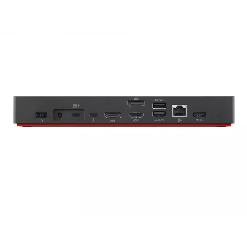 Lenovo 40B00300UK dokų stotelė / prievadų kartotuvas Laidinis Thunderbolt 4 Juoda, Raudona
