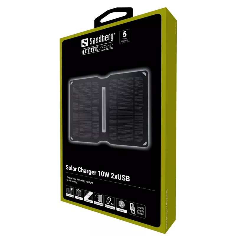 Sandberg Solar Charger 10W 2xUSB lauko universalus juodas