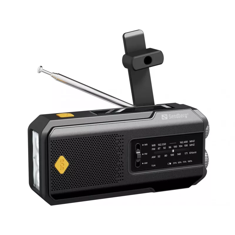 Sandberg Survivor Radio All-in-1 2000, nešiojamas radijas su garsiakalbiu, AM/FM, 3 W, analoginis