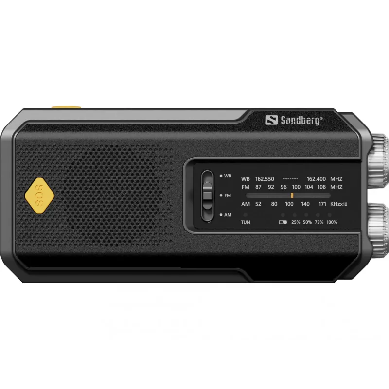 Sandberg Survivor Radio All-in-1 2000, nešiojamas radijas su garsiakalbiu, AM/FM, 3 W, analoginis