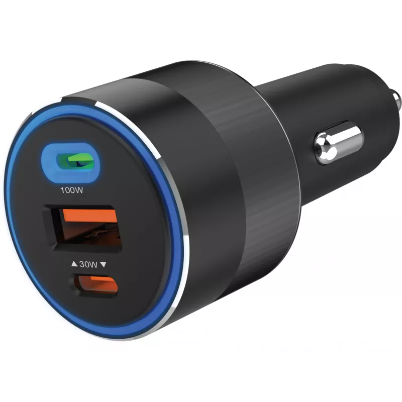 Automobilinis įkroviklis Sandberg 3in1 130W USB-C PD greitasis įkrovimas universalus