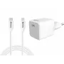 Sandberg 441-57 20W USB-C PD sieninis įkroviklis su integruotu Lightning 1M kabeliu, baltas