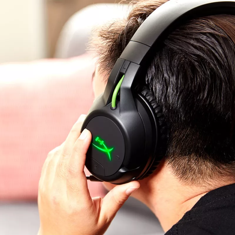 HyperX CloudX Flight – Belaidės žaidimų ausinės (Juoda-Žalia) – Xbox