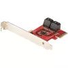 StarTech.com SATA PCIe kortelė – 4 prievadų PCIe SATA plėtimosi kortelė – 6Gbps – žemo profilio laikiklis – sukrauti SATA lizdai – ASM1164 be RAID – PCI Express į SATA keitiklis