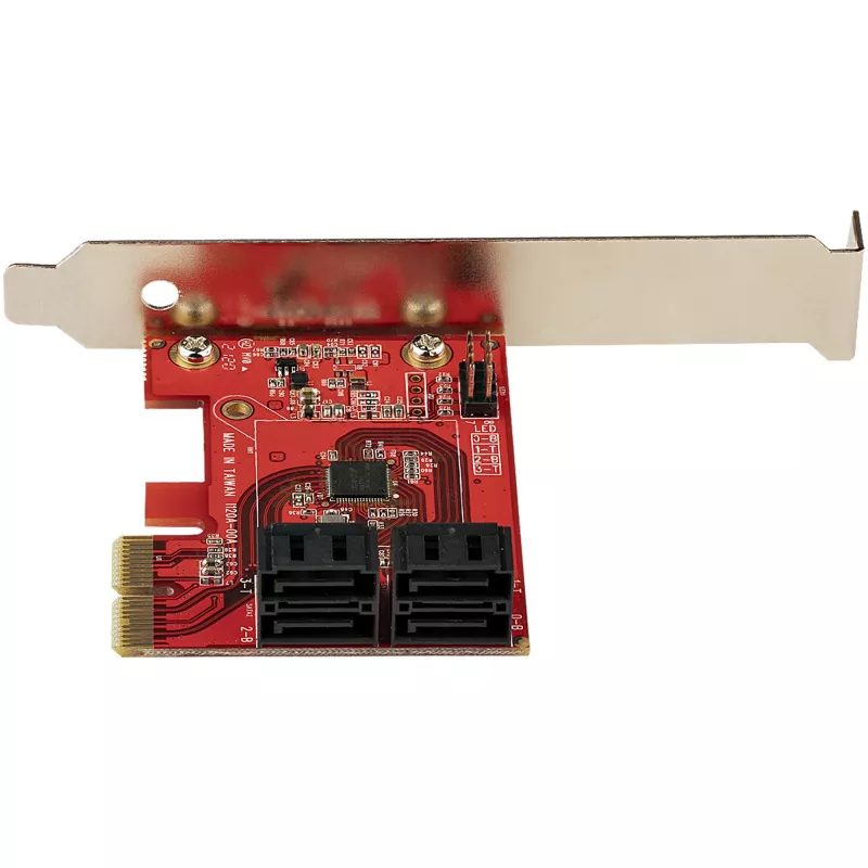 StarTech.com SATA PCIe kortelė – 4 prievadų PCIe SATA plėtimosi kortelė – 6Gbps – žemo profilio laikiklis – sukrauti SATA lizdai – ASM1164 be RAID – PCI Express į SATA keitiklis