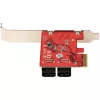 StarTech.com SATA PCIe kortelė – 4 prievadų PCIe SATA plėtimosi kortelė – 6Gbps – žemo profilio laikiklis – sukrauti SATA lizdai – ASM1164 be RAID – PCI Express į SATA keitiklis