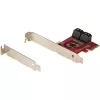 StarTech.com SATA PCIe kortelė – 4 prievadų PCIe SATA plėtimosi kortelė – 6Gbps – žemo profilio laikiklis – sukrauti SATA lizdai – ASM1164 be RAID – PCI Express į SATA keitiklis