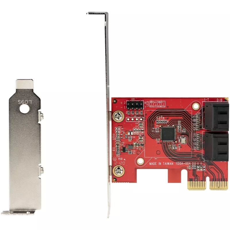 StarTech.com SATA PCIe kortelė – 4 prievadų PCIe SATA plėtimosi kortelė – 6Gbps – žemo profilio laikiklis – sukrauti SATA lizdai – ASM1164 be RAID – PCI Express į SATA keitiklis