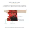 StarTech.com SATA PCIe kortelė – 4 prievadų PCIe SATA plėtimosi kortelė – 6Gbps – žemo profilio laikiklis – sukrauti SATA lizdai – ASM1164 be RAID – PCI Express į SATA keitiklis