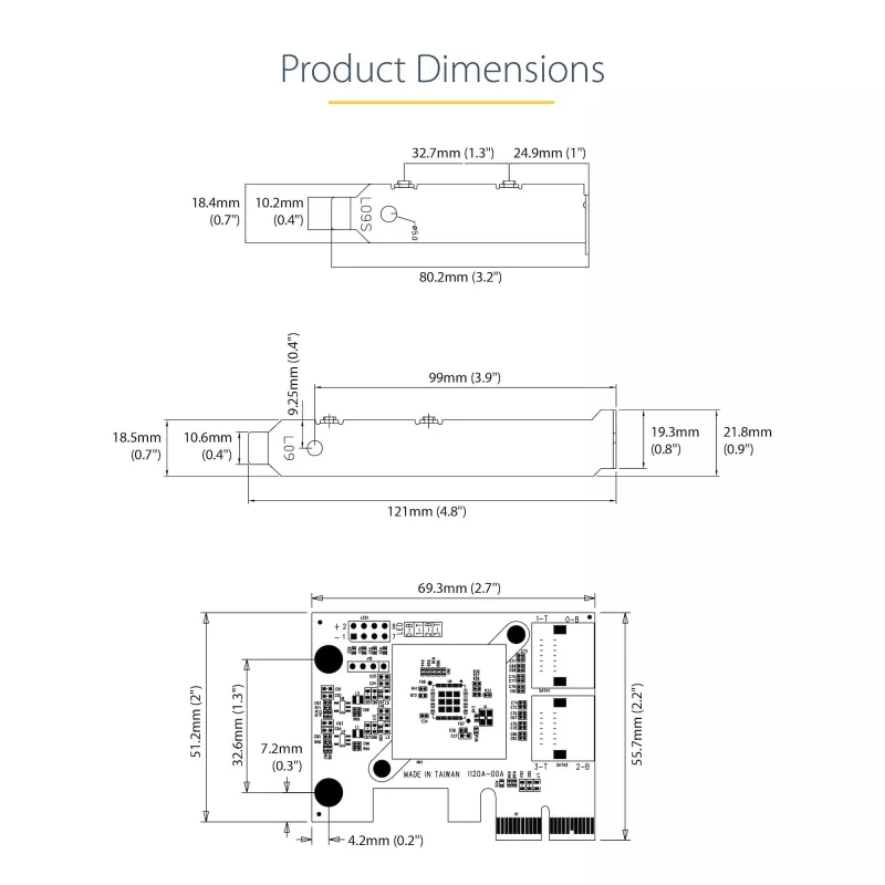 StarTech.com SATA PCIe kortelė – 4 prievadų PCIe SATA plėtimosi kortelė – 6Gbps – žemo profilio laikiklis – sukrauti SATA lizdai – ASM1164 be RAID – PCI Express į SATA keitiklis