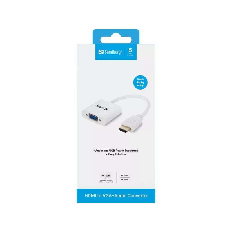 HDMI į VGA+Garsas keitiklis Sandberg 508-77