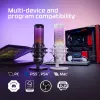 HyperX QuadCast S USB mikrofonas (balta-pilka) su RGB apšvietimu