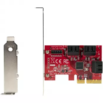 „StarTech.com“ 6 prievadų PCIe SATA III 6Gbps plėtimosi kortelė – ASM1166, ne RAID, žemo/profilio