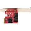 „StarTech.com“ 6 prievadų PCIe SATA III 6Gbps plėtimosi kortelė – ASM1166, ne RAID, žemo/profilio