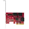 „StarTech.com“ 6 prievadų PCIe SATA III 6Gbps plėtimosi kortelė – ASM1166, ne RAID, žemo/profilio