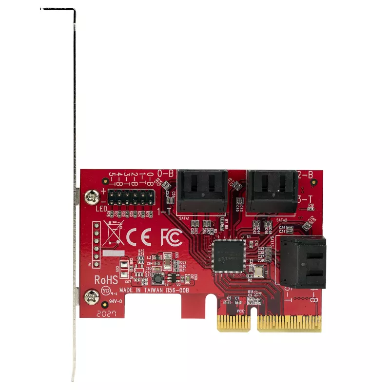 „StarTech.com“ 6 prievadų PCIe SATA III 6Gbps plėtimosi kortelė – ASM1166, ne RAID, žemo/profilio