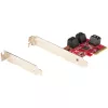 „StarTech.com“ 6 prievadų PCIe SATA III 6Gbps plėtimosi kortelė – ASM1166, ne RAID, žemo/profilio